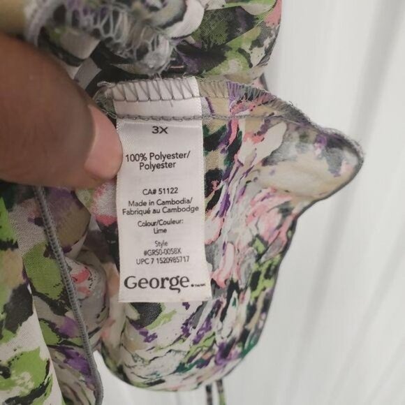 George Floral Print Sheer Blouse - Picture 8 of 9